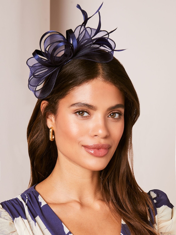 Lipsy Navy Blue Bow Fascinator Headband - Image 1 of 4
