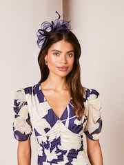 Lipsy Navy Blue Bow Fascinator Headband - Image 2 of 4