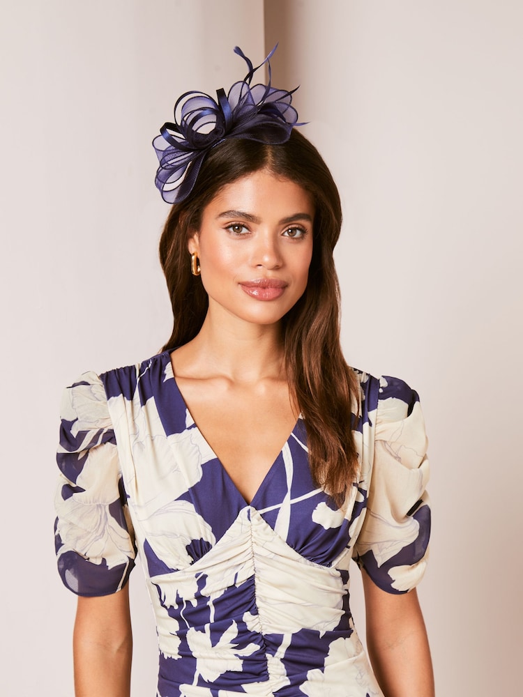 Lipsy Navy Blue Bow Fascinator Headband - Image 2 of 4