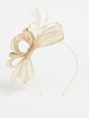 Lipsy Gold Bow Fascinator Headband - Image 4 of 4