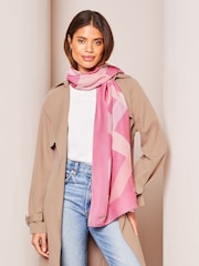 Lipsy Pink Lightweight Printed Scarf - Image 1 of 3