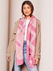 Lipsy Pink Lightweight Printed Scarf - Image 3 of 3