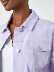 Roman Purple Stretch Denim Jacket - Image 5 of 5