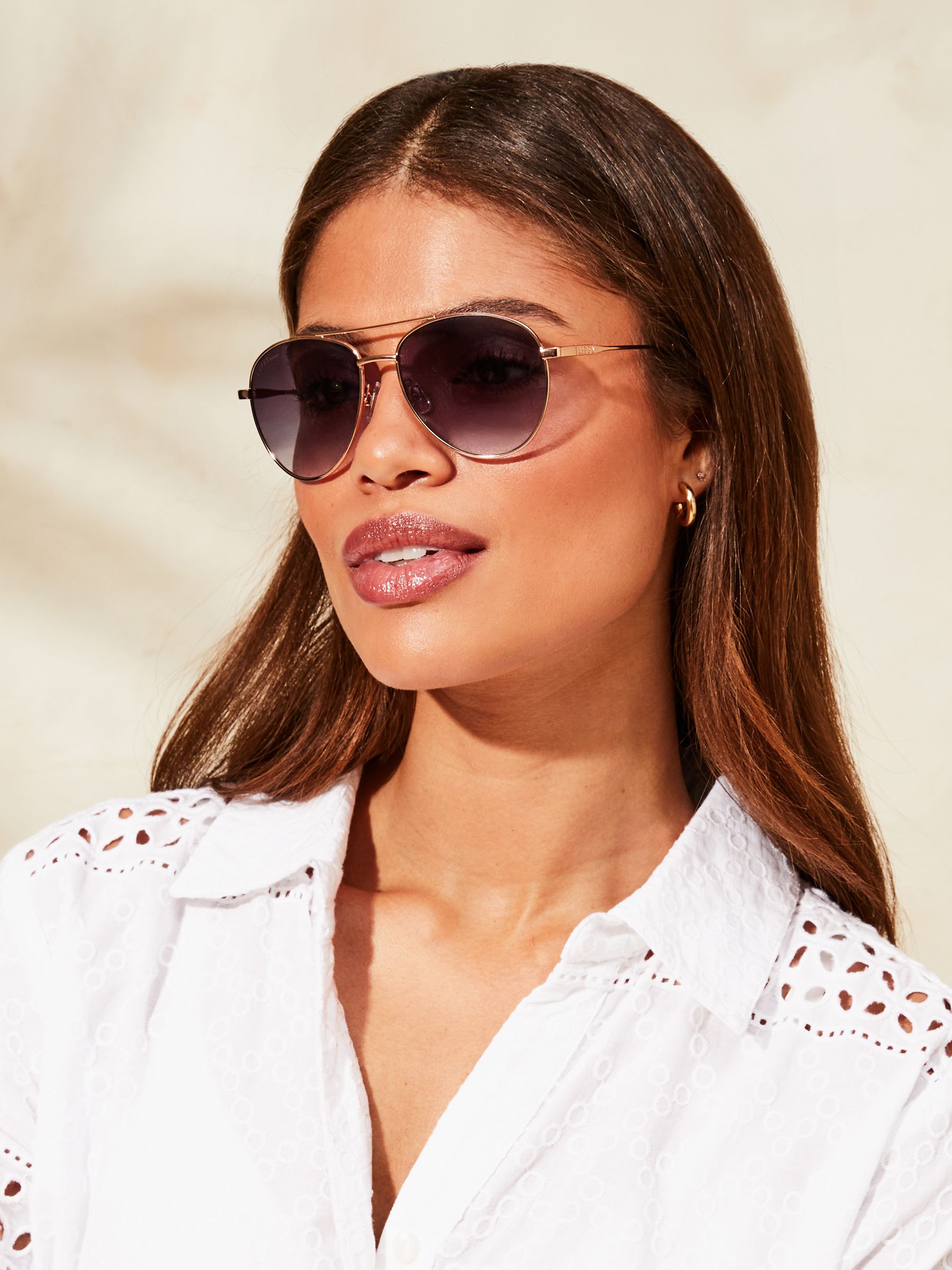 Buy Lipsy Brown Aviator Style Sunglasses from Next Luxembourg