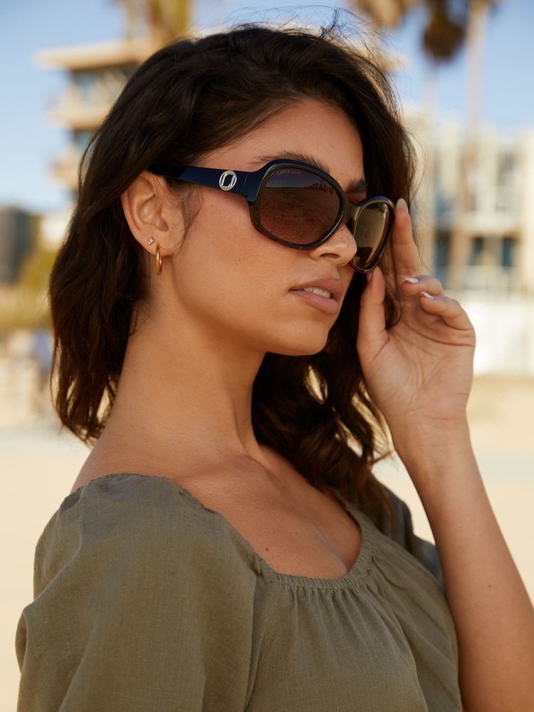 Lipsy Brown Oversized Sunglasses - Image 2 of 2 Lipsy Brown Oversized Sunglasses - Image 2 of 2