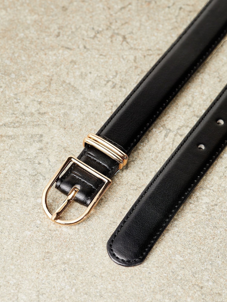 Lipsy Black Ring Buckle Belt - Image 4 of 4 Lipsy Black Ring Buckle Belt - Image 4 of 4