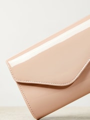 Lipsy Nude Pink Asymmetric Foldover Chain Clutch Bag - Image 2 of 4