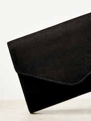 Lipsy Black Asymmetric Foldover Chain Clutch Bag - Image 2 of 4