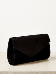 Lipsy Black Asymmetric Foldover Chain Clutch Bag - Image 4 of 4
