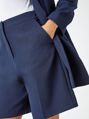 Roman Blue Tailored Smart Bermuda Shorts - Image 5 of 5