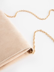 Nude Clutch Bag With Detachable Cross-Body Chain - Image 6 of 8