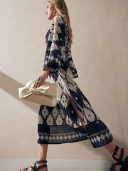 Bone Leather Bow Clutch Bag - Image 2 of 9