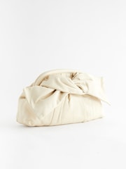 Bone Leather Bow Clutch Bag - Image 5 of 9