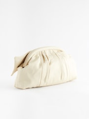 Bone Leather Bow Clutch Bag - Image 6 of 9