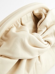 Bone Leather Bow Clutch Bag - Image 8 of 9
