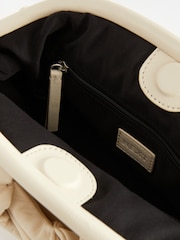 Bone Leather Bow Clutch Bag - Image 9 of 9