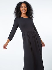 Roman Black Petite Stretch Jersey Midi Dress - Image 1 of 6