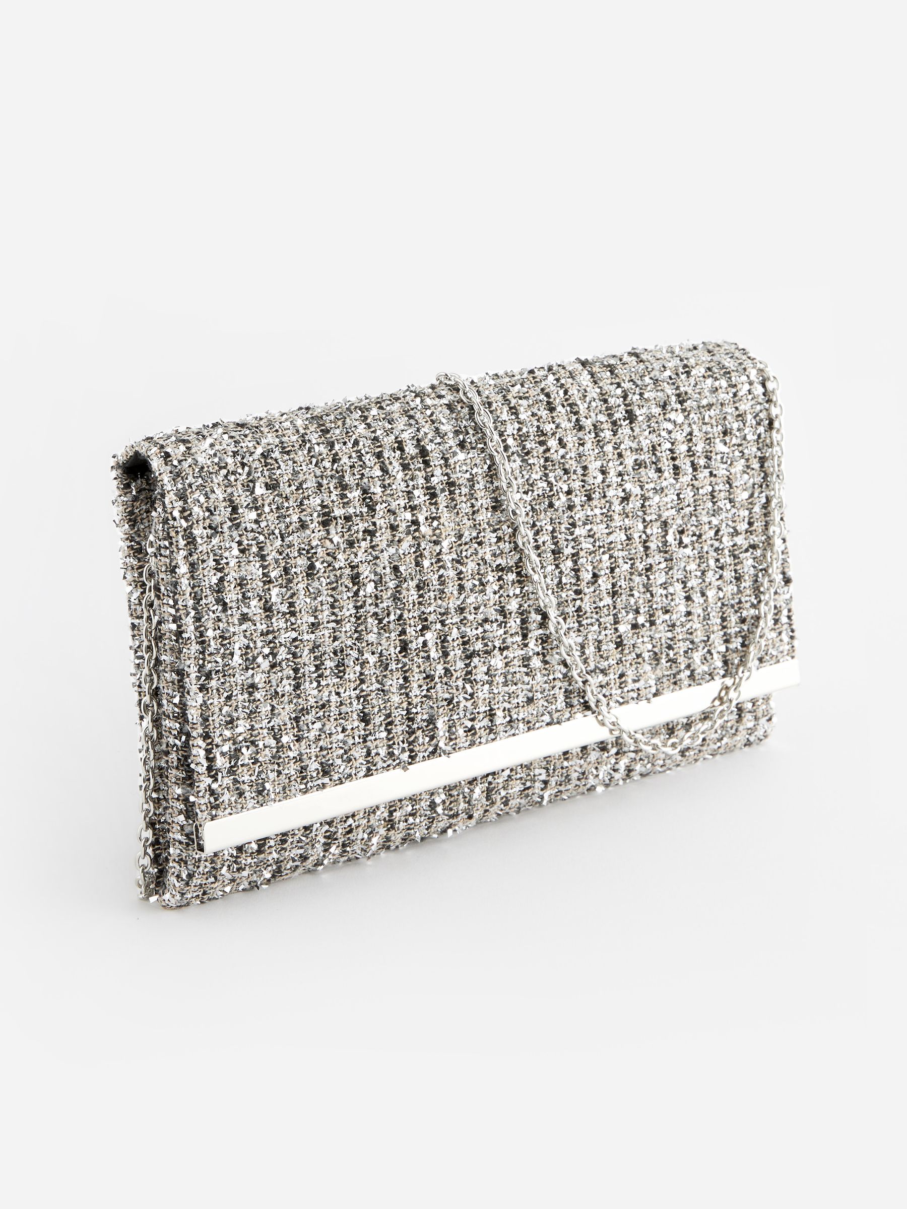 Buy Dark Grey Clutch Bag With Detachable Cross Body Chain from Next Luxembourg