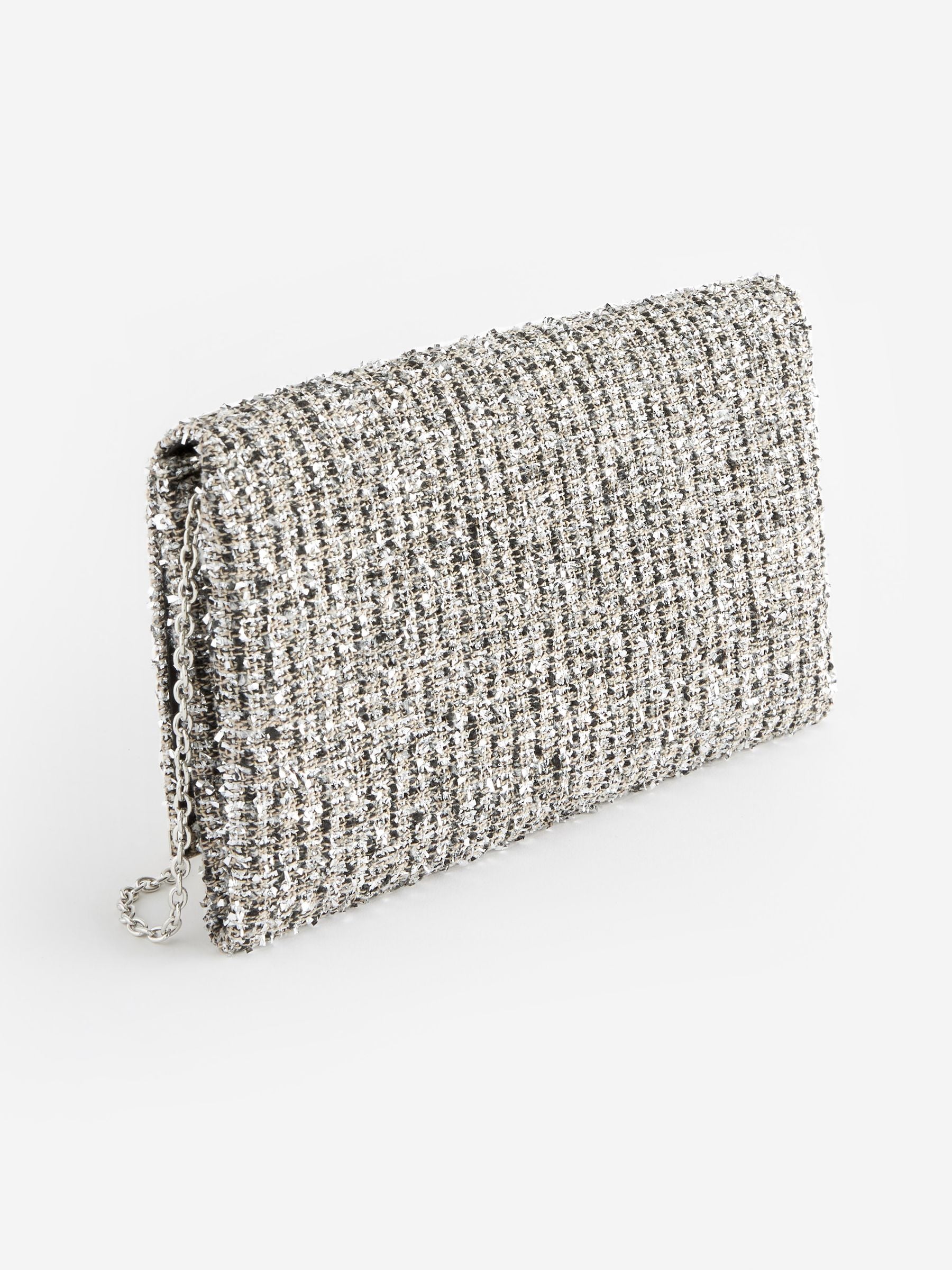 Buy Dark Grey Clutch Bag With Detachable Cross Body Chain from Next Luxembourg