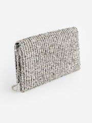 Dark Grey Clutch Bag With Detachable Cross-Body Chain - Image 5 of 8