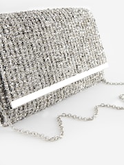 Dark Grey Clutch Bag With Detachable Cross-Body Chain - Image 6 of 8