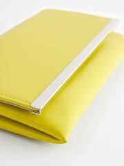 Lime Green Clutch Bag With Detachable Cross-Body Chain - Image 7 of 9