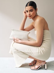 White Weave Clutch Bag - Image 2 of 9