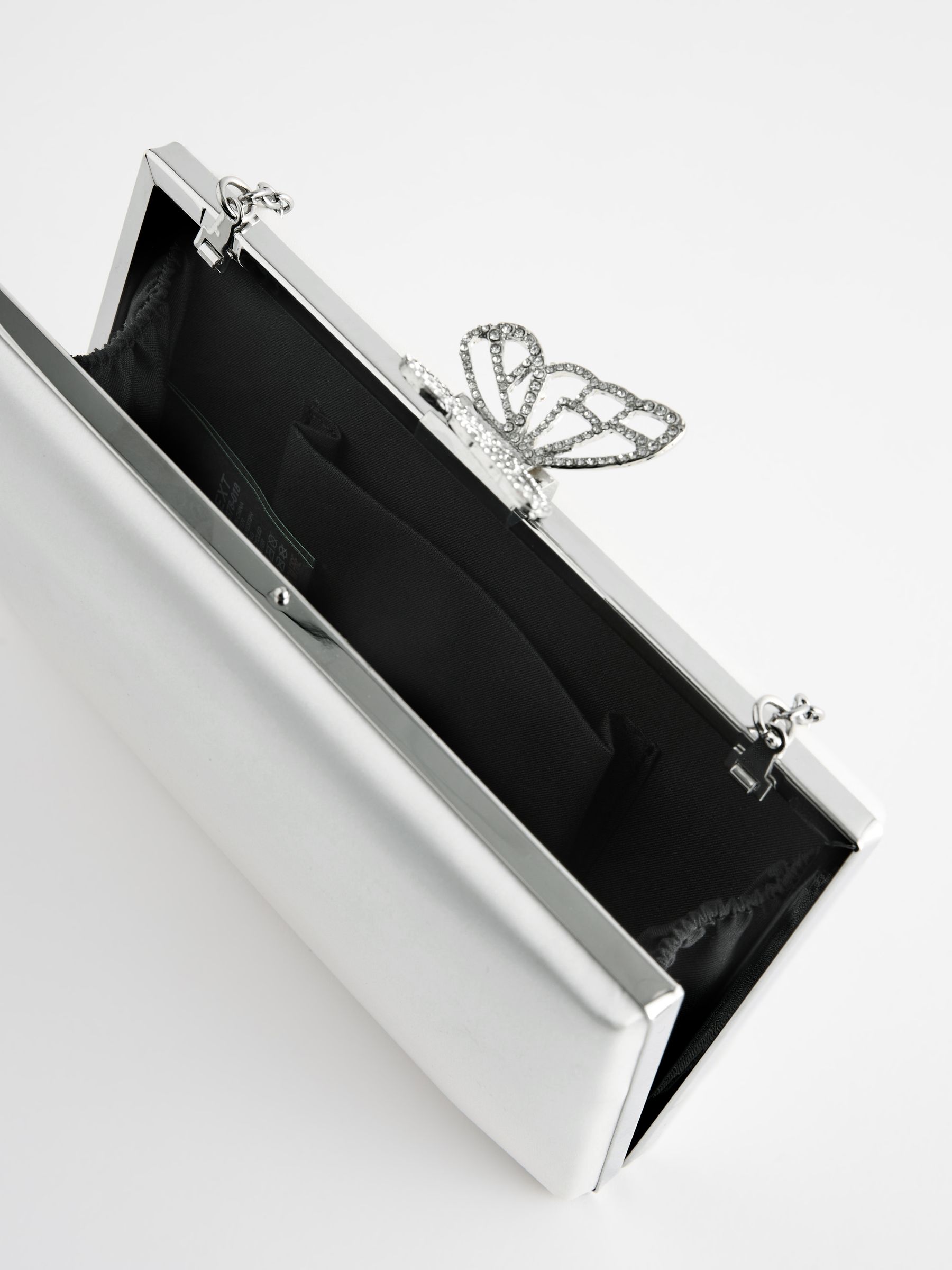 Buy White Butterfly Detail Clutch from Next Ireland