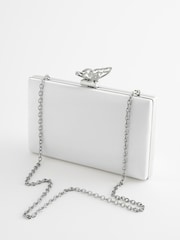White Butterfly Detail Clutch - Image 6 of 10