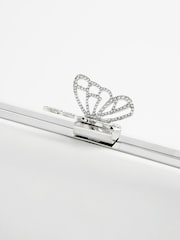 White Butterfly Detail Clutch - Image 8 of 10