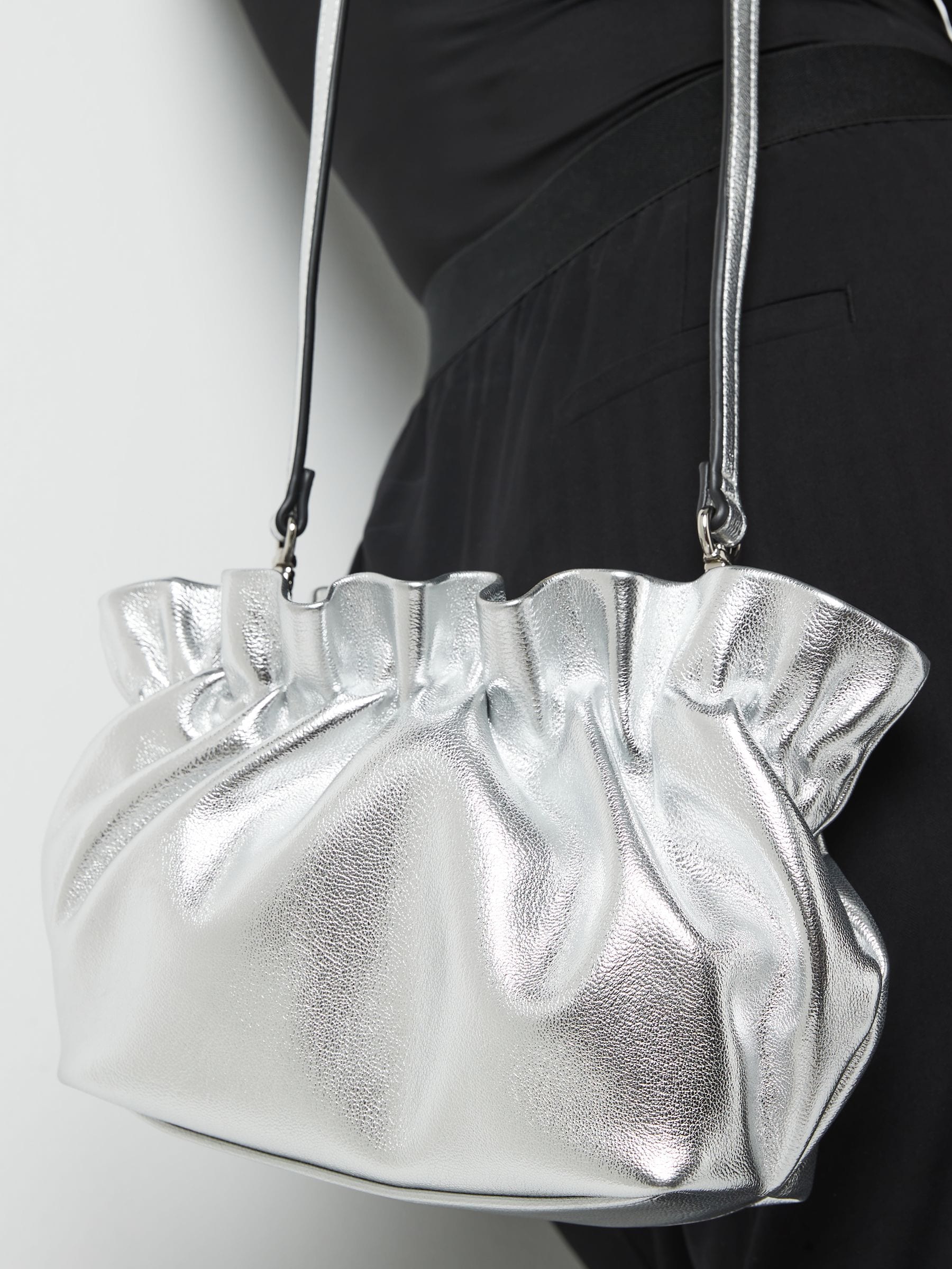 Next silver sparkle clutch bag deals