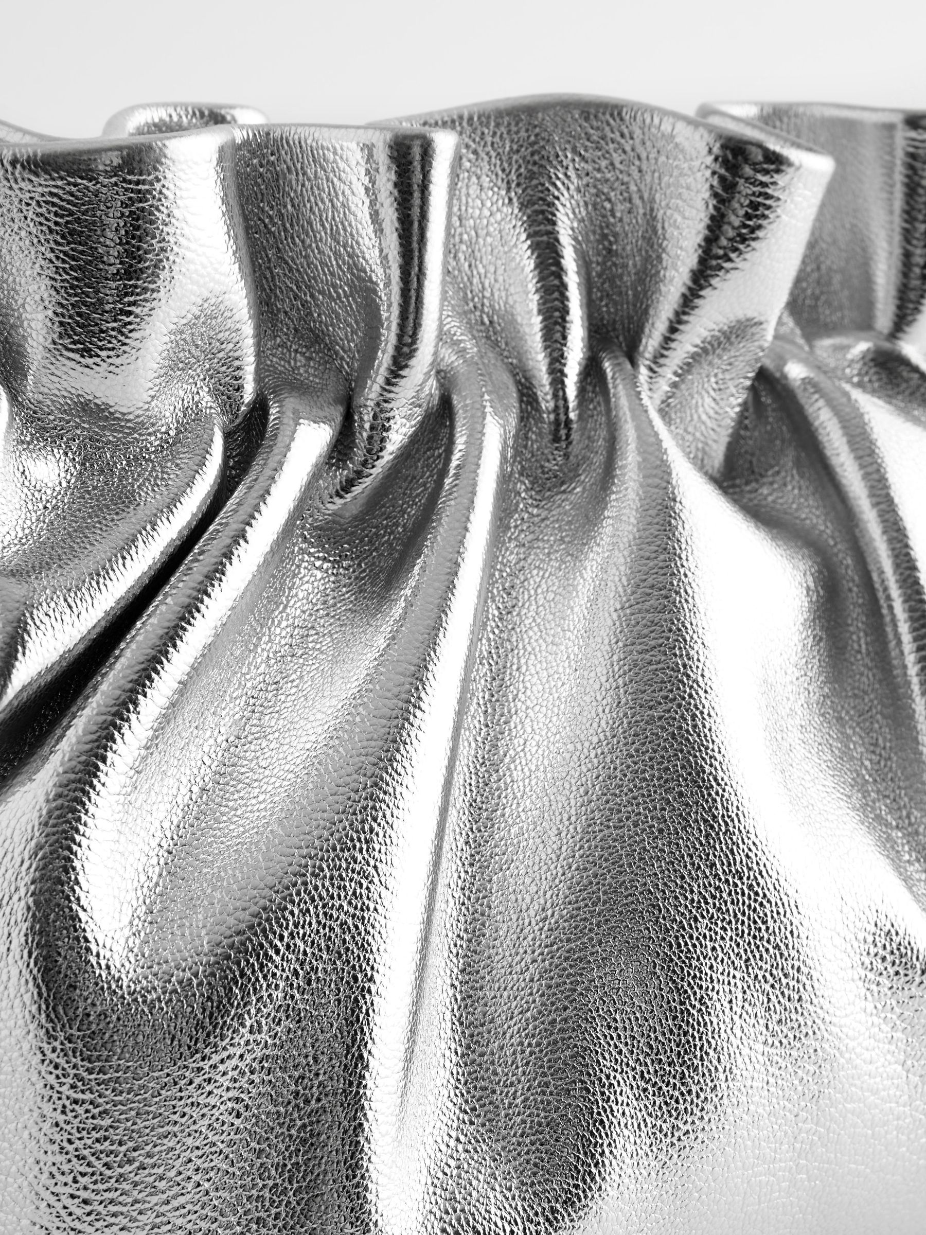 Buy Silver Ruffle Clutch Bag from Next Ireland