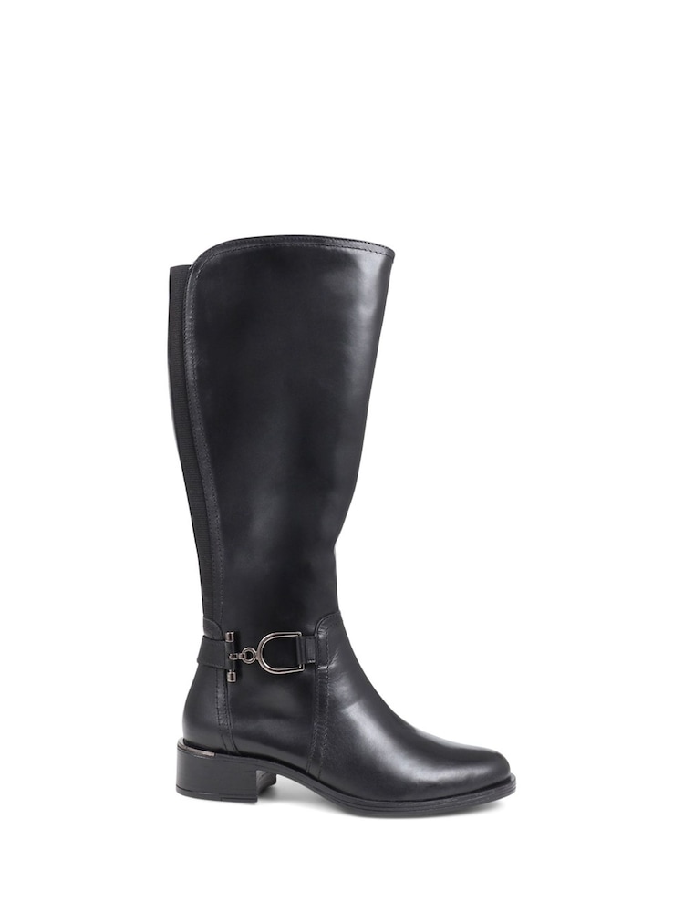 Schwarz - Pflastersteine Metall Detail Lange Braune Stiefel - Bild 1 von 4 Schwarz - Pflastersteine Metall Detail Lange Braune Stiefel - Bild 1 von 4