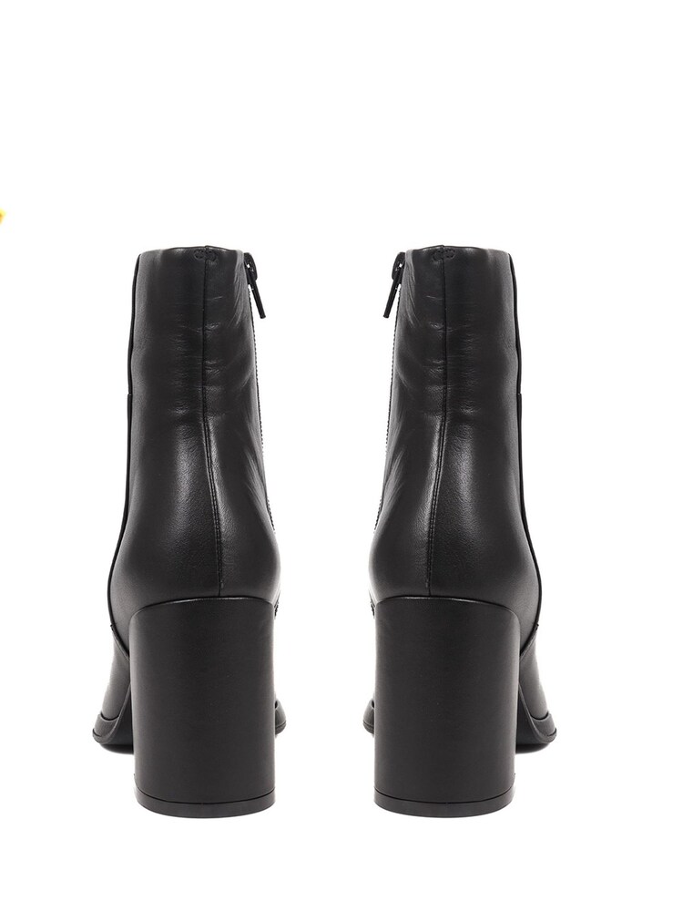 Jones Bootmaker Clarabella Leather Heeled Black Ankle Boots - Image 6 of 6