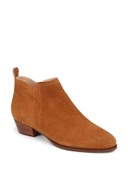 Jones Bootmaker Brown Florie Heeled Leather Ankle Boots - Image 3 of 6