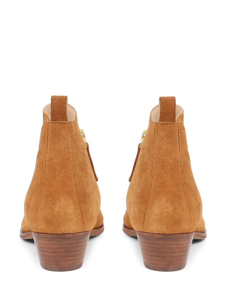 Jones Bootmaker Brown Florie Heeled Leather Ankle Boots - Image 6 of 6