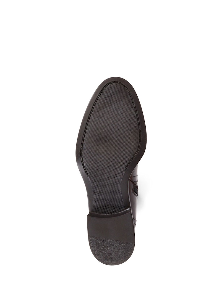 Pavers Metal Detail Long Brown Boots - Image 4 of 4