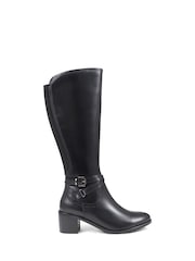 Pavers Smart Tall Black Heeled Boots - Image 1 of 5