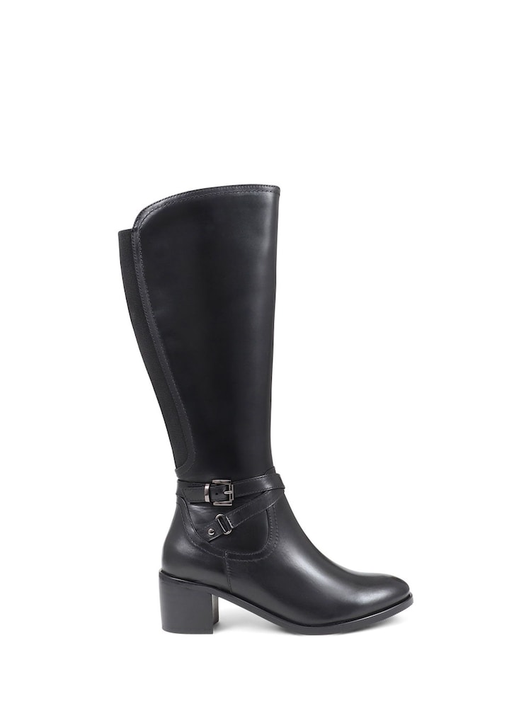 Pavers Smart Tall Black Heeled Boots - Image 1 of 5