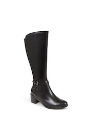 Pavers Smart Tall Black Heeled Boots - Image 2 of 5