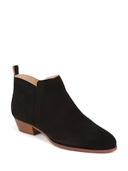 Jones Bootmaker Florie Heeled Leather Black Ankle Boots - Image 3 of 6