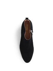 Jones Bootmaker Florie Heeled Leather Black Ankle Boots - Image 4 of 6
