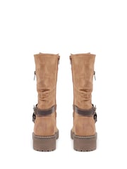 Pavers Brown Zip Up Calf Boots - Image 3 of 5