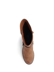 Pavers Brown Zip Up Calf Boots - Image 4 of 5