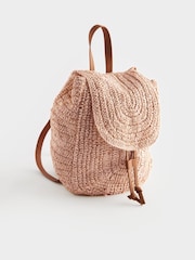 Natural Raffia Backpack - Image 5 of 9