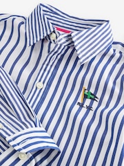 Polo Ralph Lauren Girls Blue Striped Cotton Poplin Fun Shirt - Image 3 of 4