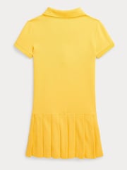 Polo Ralph Lauren Mädchen Plissiertes Stretch-Polokleid aus Netzstoff - Bild 2 von 4