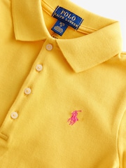 Polo Ralph Lauren Mädchen Plissiertes Stretch-Polokleid aus Netzstoff - Bild 3 von 4
