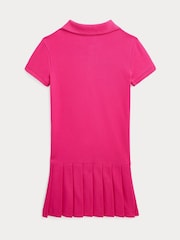 Polo Ralph Lauren Mädchen Plissiertes Stretch-Polokleid aus Netzstoff - Bild 2 von 4