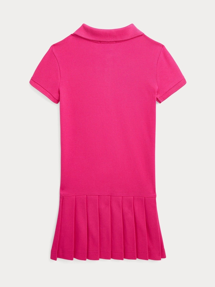 Polo Ralph Lauren Mädchen Plissiertes Stretch-Polokleid aus Netzstoff - Bild 2 von 4